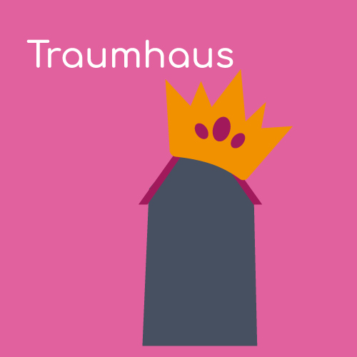 Haus mit einer kleinen Krone auf