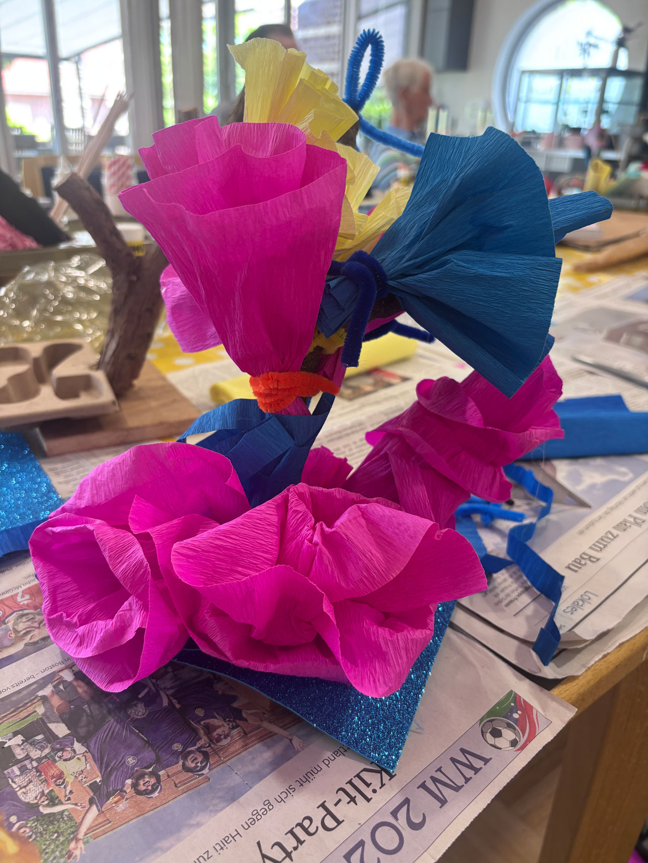 Blumen aus Krepppapier